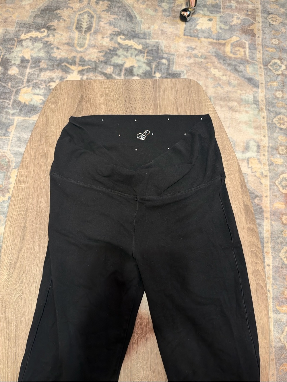 Black Pink/Victoria’s Secret Leggings with Rhinestone Detail